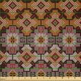 thumbnail image 2 of Ambesonne Cinnamon Color Fabric by the Yard Microfiber, Ethnic Oriental Look, 1 Yard, Ginger Multicolor, 2 of 2