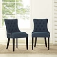thumbnail image 2 of Modern Contemporary Urban Design Kitchen Room Dining Chair ( Set of 2), Navy Blue, Fabric Wood, 2 of 5