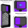 thumbnail image 3 of for Samsung A13 5G Case with Sliding Camera Cover Heavy Duty Protective Galaxy A13 Case with Card Holder Magnetic Rotate Ring Kickstand Phone Case for Samsung A13 5G(Purple), 3 of 13