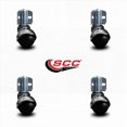 thumbnail image 2 of 2 Inch Gloss Black Polyolefin Ball Caster – Corner Mount Bracket – Set of 4 –SCC, 2 of 2