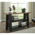 thumbnail image 2 of Bowery Hill Transitional 55" Solid Wood Sofa Table Black Stain and Natural, 2 of 7
