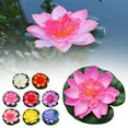 thumbnail image 5 of COCEQUC Red (D) $10cm artificial lotus flower pond fish tank decoration immortal flower artificial flower water lily artificial lotus dried flower, 5 of 9