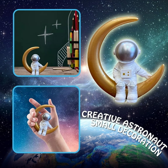 Desk Accessories Promotion Sale! Creative Astronaut Small Decoration Desktop Astronaut Figurine Astronaut Figure Desktop Ornaments Resin Outer Space Birthday Cupcake for Kids Party Gift Home Decor