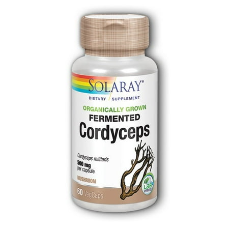 Cordyceps Mushroom - Organically Grown Cordyceps Mushroom Solaray 60 VCaps