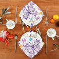 thumbnail image 6 of Coolnut Set of 6 Lace Colorful Butterflies Napkins Cloth Napkins 20"x20", Washable Polyester Dinner Napkins for Parties, Wedding, Restaurant, 6 of 6
