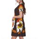 thumbnail image 2 of Disketp Fall Gnomes para Vestido de Manga Corta para Mujeres, Vestidos de Verano para Mujeres, Casual y Holgado para la Playa, 2 of 6
