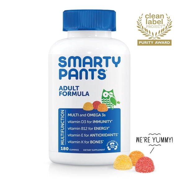 SmartyPants Adult Fast-Acting Sleep Gummies, 2mg Melatonin per Gummy, 60 Ct