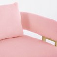 thumbnail image 5 of 51" Small Sofa Couch Comfy Modern Teddy Upholstered 2-Seater Love Seats for Apartment,Bedroom,Office,Pink, 5 of 8