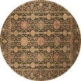 thumbnail image 1 of Ahgly Company Indoor Round Oriental Brown Industrial Area Rugs, 6' Round, 1 of 4