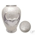 thumbnail image 5 of Cremation Urns- Dom Top Urn White Enameled with Wings of Heart Adult Urn –Best Urn for Human Ashes – Funeral Urn., 5 of 7