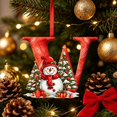 thumbnail image 5 of A‑Z Snowman 26 Letter Christmas Tree Ornaments, 2D Flat Acrylic Hanging Initial Ornament Pendants, Red Snowman Alphabet Decor for Xmas Party Holiday Decoration, 5 of 6