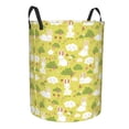 thumbnail image 2 of Xecao Easter Bunny Print Laundry Hamper Basket,designed for Blanket Storage and Nursery Clothes in the Bedroom, 2 of 8
