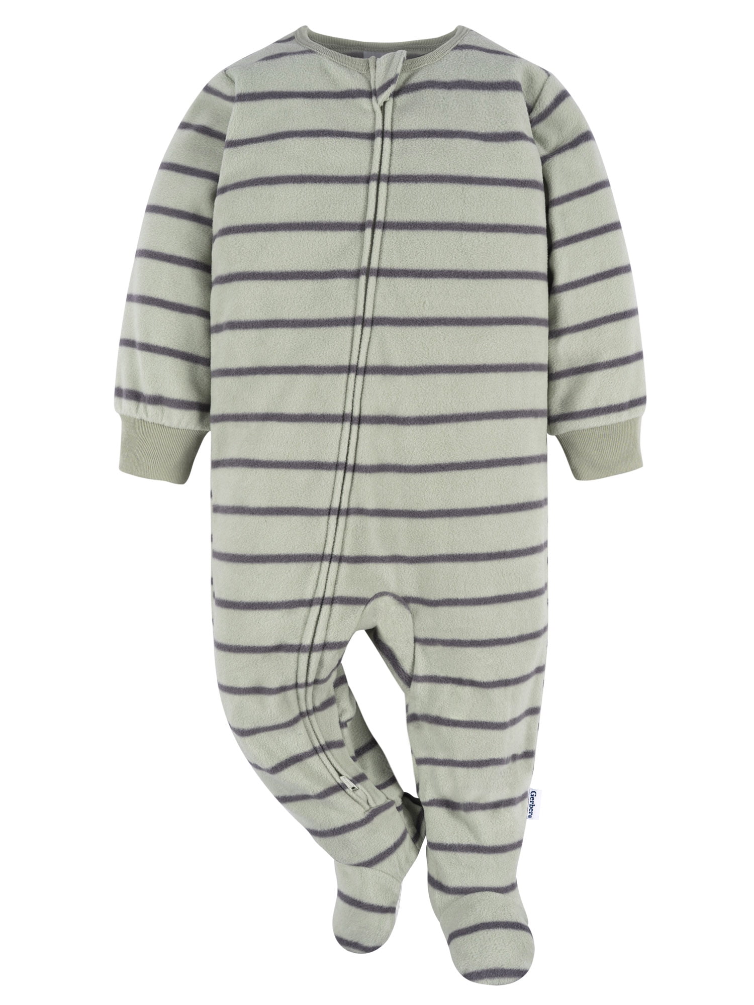 Gerber Baby and Toddler Neutral Microfleece Blanket Sleeper Pajamas, 2-Pack, Sizes 0/3 Months -5T