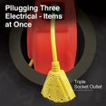 thumbnail image 3 of ReelWorks - CR605131S3A Extension Cord Reel Retractable 12AWG x 40 Foot 3C/SJT Cable Triple Tap Connector Power Rating 15A 125VAC 1875W, 3 of 5
