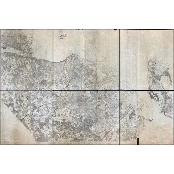 24"x36" Gallery Poster, map of Virginia Alexandria to Potomac River 1860s