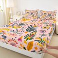 thumbnail image 3 of Feelyou Hippie Leaf Plant Queen Sheet Sets, Bohemian Flower Bed Set, 4-Piece, 3 of 7