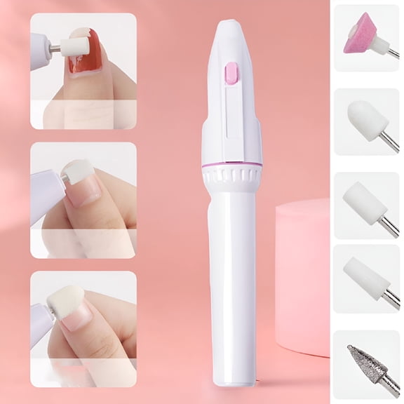 EXLEAF Portable Adjustable Nail Buffer Grinder Kit for Women Men Manicure Care