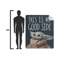 thumbnail image 4 of Star Wars The Mandalorian: Good Side Disney Cloud Sherpa Throw Blanket, 50 x 60 inches Green, 4 of 5