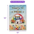 thumbnail image 5 of Wagging Tail Bichon Frise Celebrates Rainbow Pride Month LGBT LGBTQ+ Garden Flag 12x18in Double Sided Bichons Dog Lovers Gifts Idea Outdoor Decor - 01003, 5 of 5
