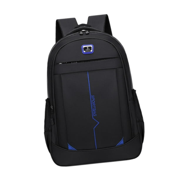 Mochila para hombre de nueva marca : diseño elegante, gran capacidad, ideal para el trabajo, Azul negro