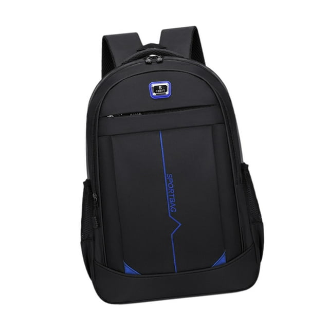 Mochila para portátil, mochila escolar, mochila informal para actividades al aire libre, senderismo y excursionismo. Azul negro