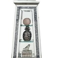 thumbnail image 3 of Benjara Mirrored Grandfather Clock with 3 Open Compartments- Silver, 3 of 6