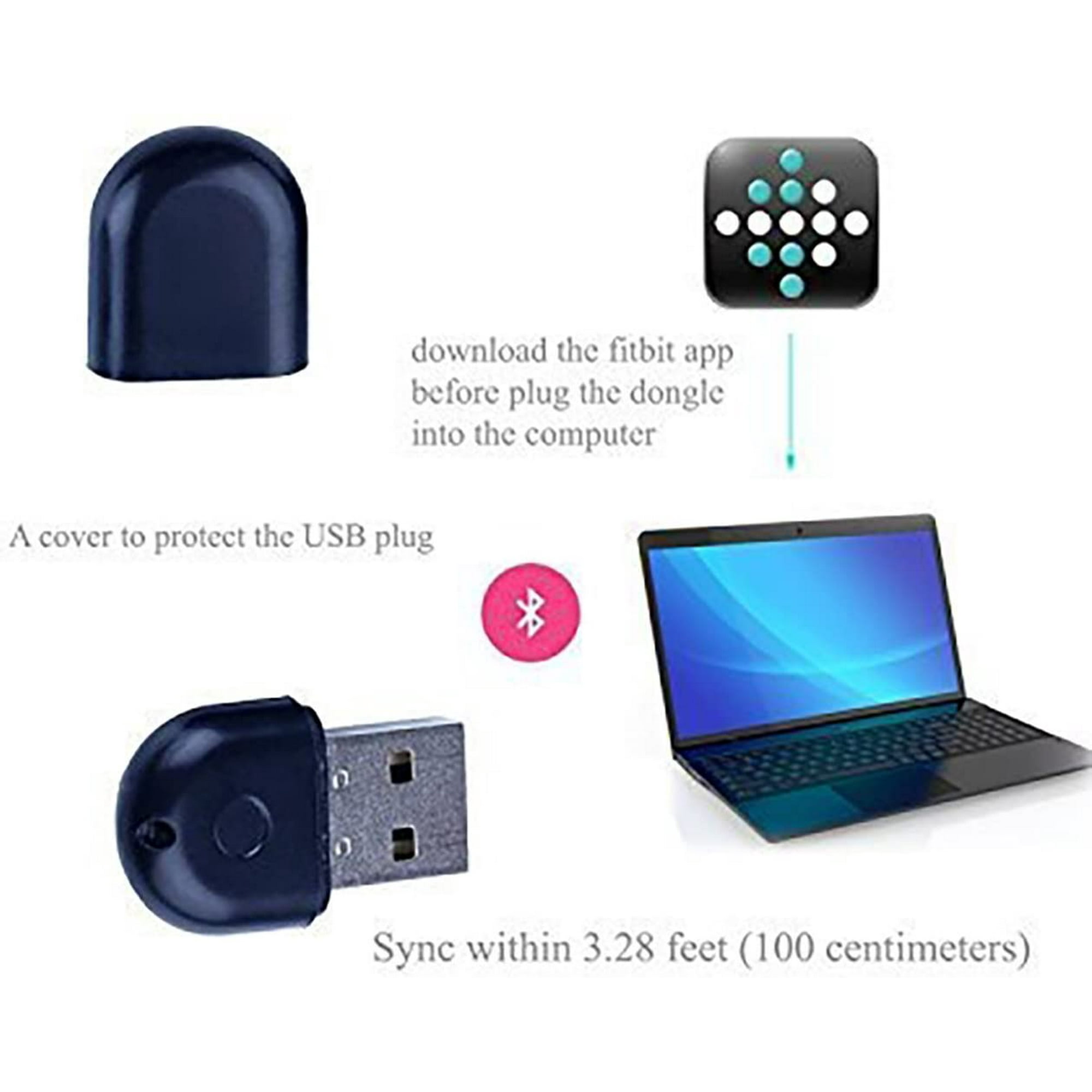 Replacement USB Receiver Wireless Sync Dongle Compatible with Fitbit Charge 3 Charge 3 Especial Edition Ionic Flex One Alta HR Charge 2 Flex 2 Flex Zip charge HR Blaze Zip Surge Alta Activity Walmart....