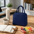 thumbnail image 5 of Kieccall Lunch Bag with Handle Portable Lunch Tote Bag for Work Picnic Food Storage Gift, 5 of 7