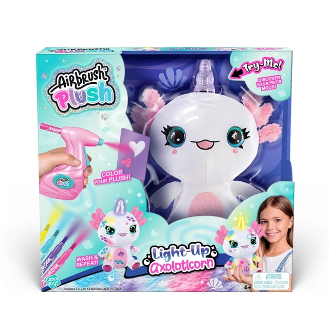 Peluche Airbrush Light Up Axolotlcorn de Canal Toys