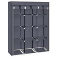 thumbnail image 4 of Tcbosik Portable Closet Wardrobe with Non-woven Fabric Cover, Storage Organizer with Hanging Rod and Open Shelves for Bedroom, Gray, 4 of 10