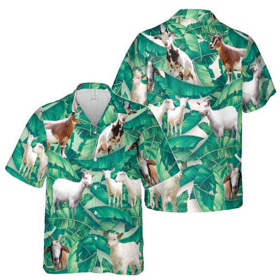 Funny Tropical Goat Hawaiian Shirt S-5XL