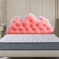 thumbnail image 2 of Headboard Pillow Velvet Backrest Cushion for Bed with Removable Cover Reading Support Pillow Bedside Bolster for Daybed Bunk Bed Dorm Bed Decor, 2 of 5