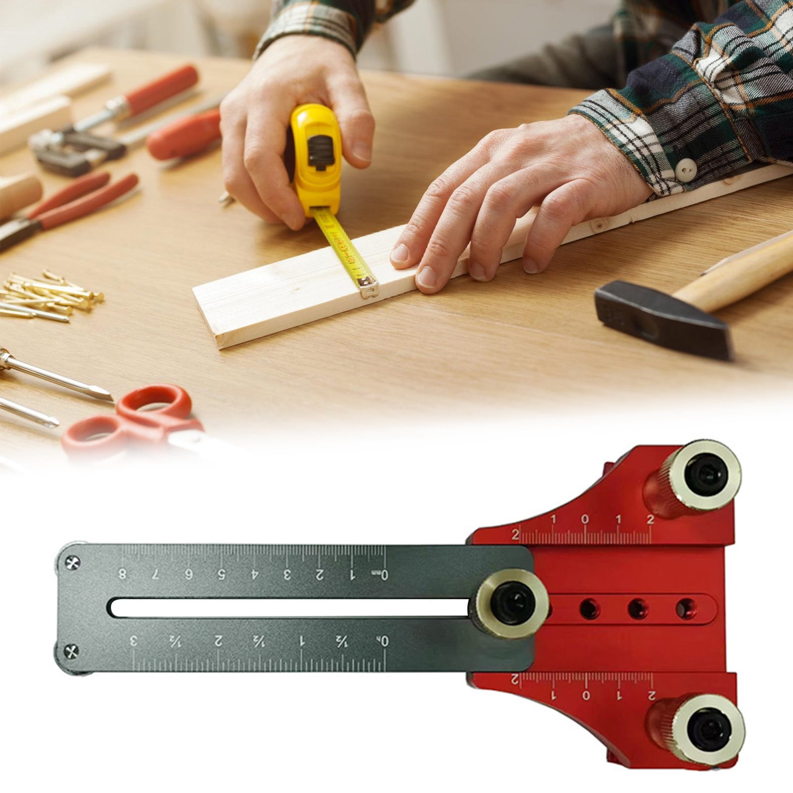 RUISINERY Thin Ripping Jigs Table Sawing Jigs Guide Adjustable Narrow Strips Repetitive Cutting Woodworking Tool Table Sawing Acce
