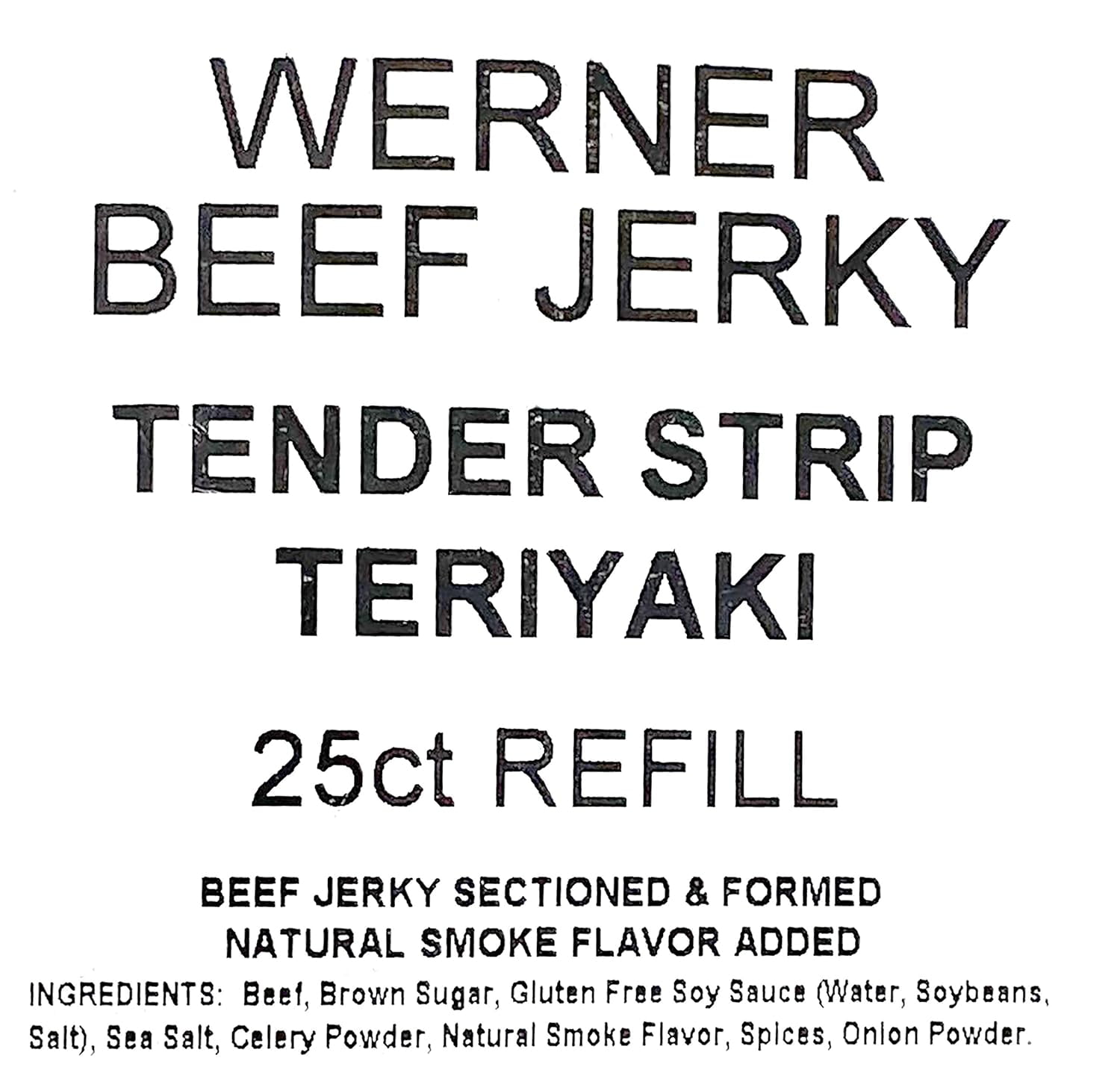Werner Tender Strip Beef Jerky Teriyaki Refill