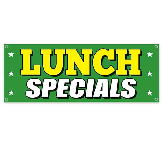 Lunch Specials 13 oz Vinyl Banner With Metal Grommets