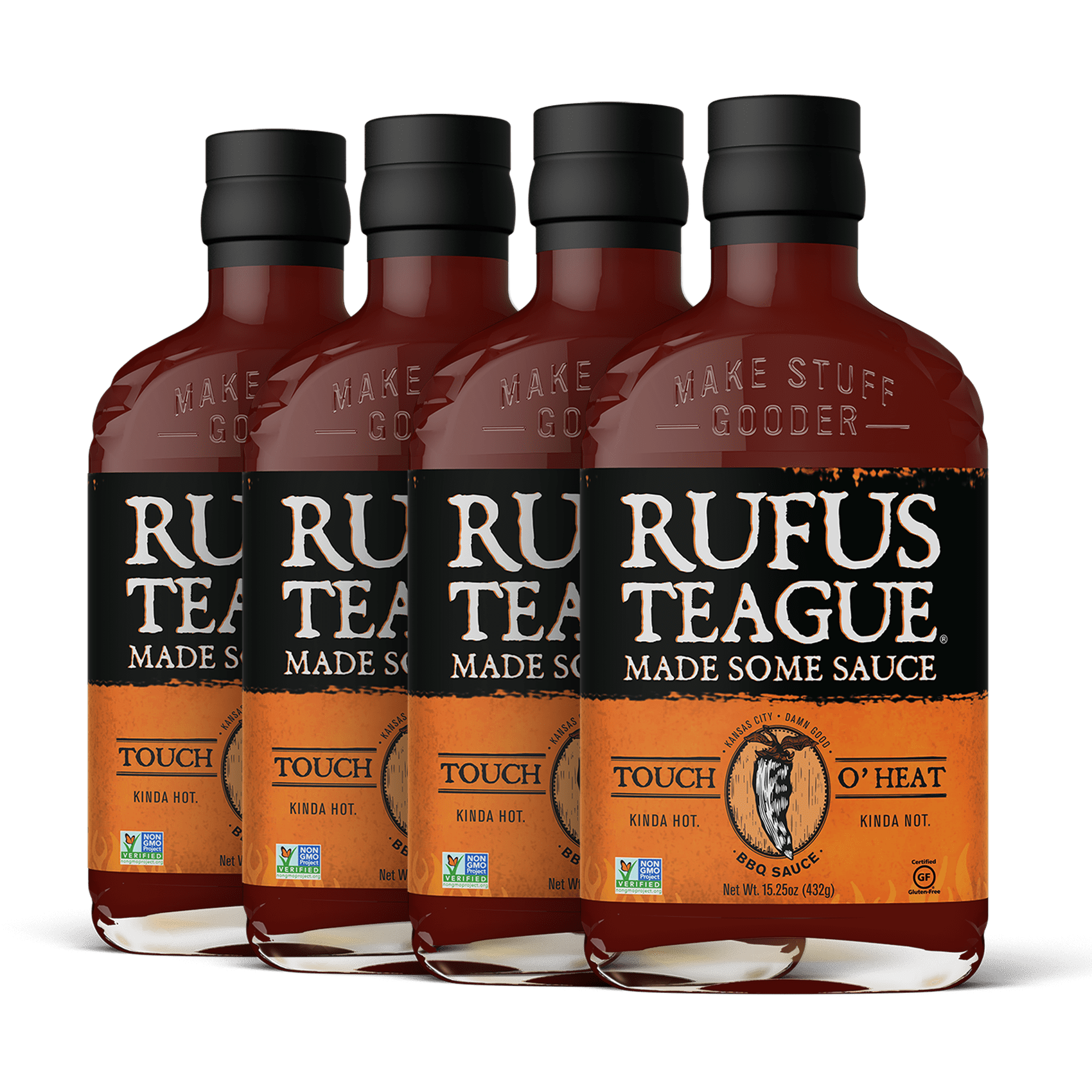 Rufus Teague BBQ Sauce Touch O' Heat (4 pack)