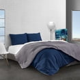 thumbnail image 2 of Reversible Brushed Microfiber Plush Down-Alt Comforter Set, 2 of 10