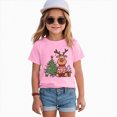 thumbnail image 2 of NOLDARES Christmas Shirts for Girl Merry Christmas Short Sleeve Tshirt Christmas Tree Holiday Tops,A635-Pink, 2 of 6