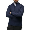 thumbnail image 4 of X RAY JEANS Mens Ribbed Mock Neck Quarter-Zip Sweater, Navy, M, 4 of 10