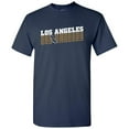 thumbnail image 2 of UGP Campus Apparel Los Angeles Retro Repeat - Sports Team City Pride Tailgating T Shirt - 3X-Large - Navy w/White & Old Gold Print, 2 of 6