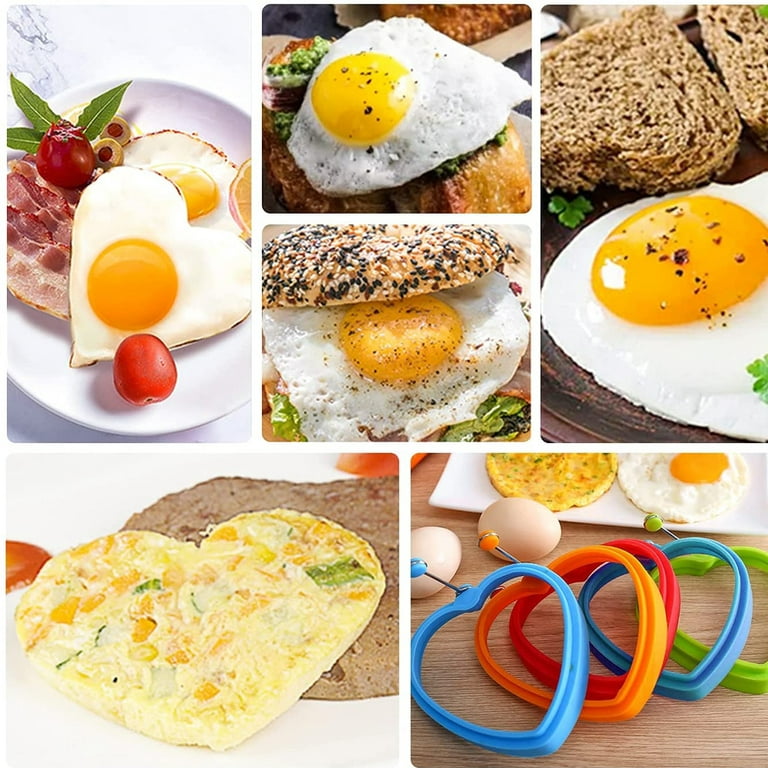 Fried Egg Mold For Frying Pan Egg Rings Silicone Pancake Mold