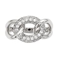 thumbnail image 4 of Solid 925 Sterling Silver CZ Cubic Zirconia Ring - Size 6, 4 of 4