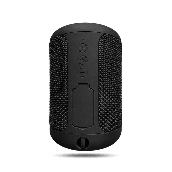 Portable Bluetooth Speaker, 5W Wireless Speaker with TWS Pairing, IPX5 Waterproof, Bluetooth 5.0, TF Card & AUX Input, 8-10 Hours Playtime, Compact Outdoor Speaker with Rope - Black