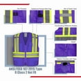 thumbnail image 3 of KAYGO Safety Vest with Pockets - High Visibility Reflective Vest ANSI Class 2 Construction Vest, 3 of 7