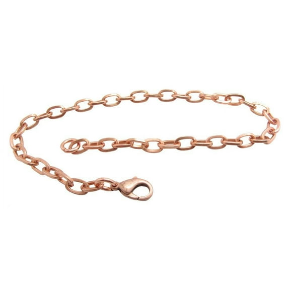 9 1/2 Inch Copper Anklet, 3/16 of an inch wide, CA701G - Made in the USA.