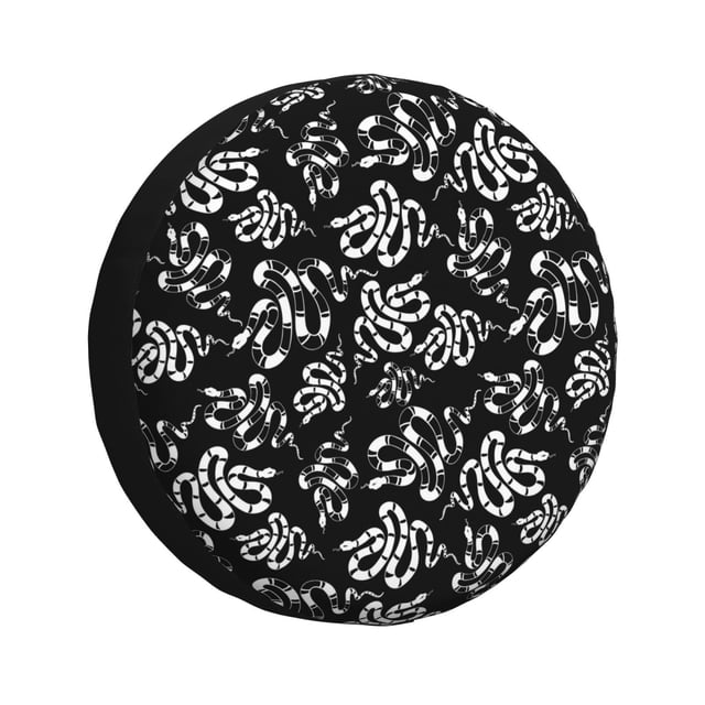 Fotbe Snake Funda de Llanta de Repuesto con Estampado, Engrosada, Ajuste Universal para Jeep, Remolque, RV, SUV, Camión-16 inch