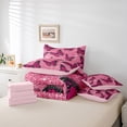 thumbnail image 5 of Feelyou Romantic Butterfly Animal Twin Bedding Sets 7-Piece, Pink Bling Stars Bedding Comforter Set, Modern Fashion Style Reversible Sheet Sets, Lightweight Room Decor, 5 of 7