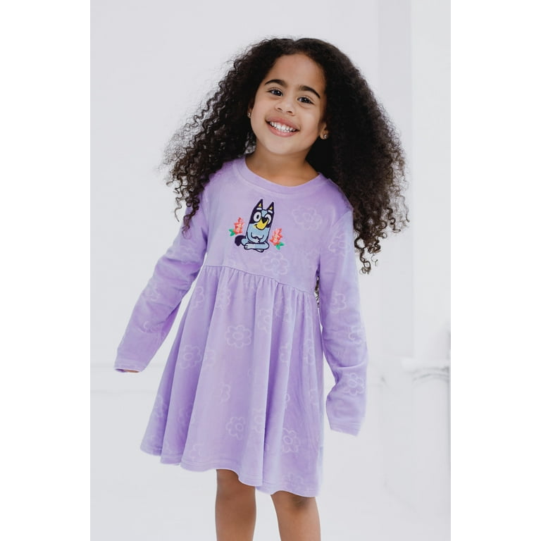 bluey skater dress Bluey Girls Velour Skater Dress