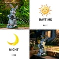 thumbnail image 5 of Easter Solar Lights Outdoor, Easter Solar Kettle Lights, Resin Rabbit Statues Garden Lantern Lawn Decorative Lights, Solar LED Night Light for Pathway Yard Patio, Easter Decorations Outdoor, Bunny, 5 of 6