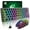 black, variant on T61 Wireless Gaming Keyboard and Mouse Combo, Ergonomic 61 Key Rainbow LED Backlight Rechargeable 4000mAh Battery Mouse Pad